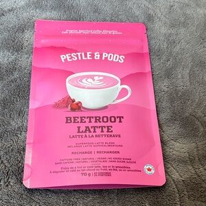 Pestle & Pods Beetroot Latte Mix Recharge 70g 25 Servings Vegan No Sugar BB02/27